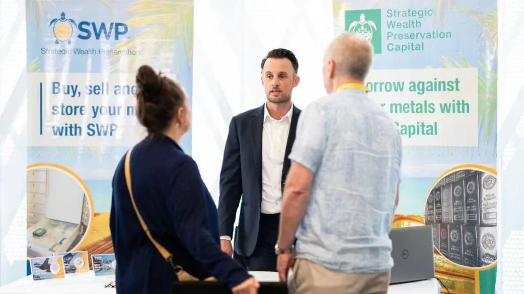 SWP staff talking with customers